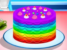 Cooking Rainbow Cake