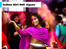 Indian Girl Holi Jigsaw